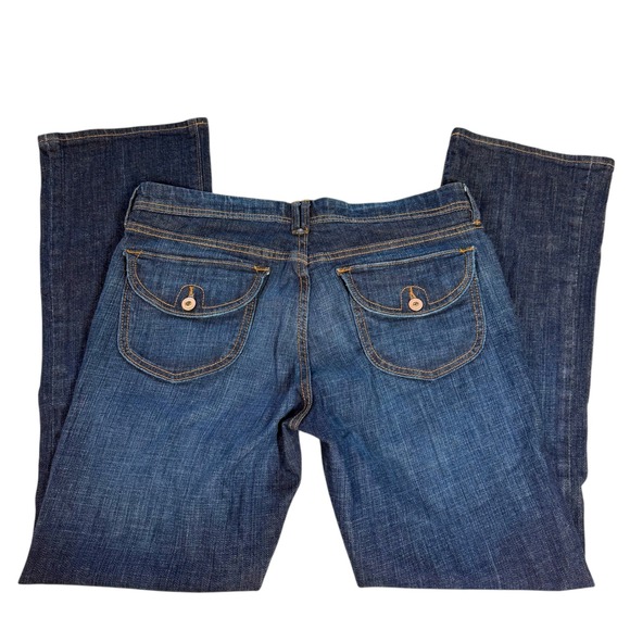 Old Navy Mid Rise Bootcut Jeans Women
Size 12 Blue Denim Stretch Fall 2007 Y2K - Picture 4 of 14